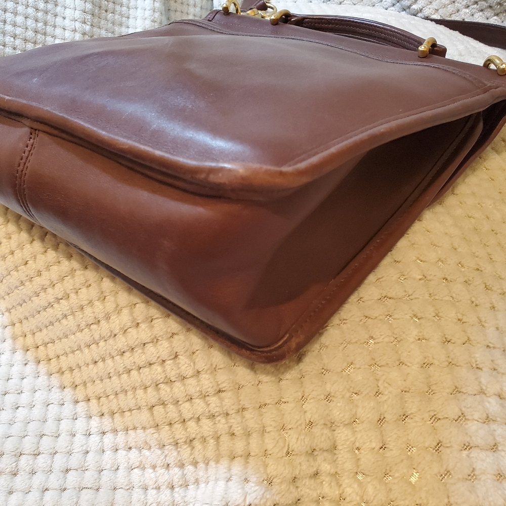 Vintage Coach Willis Station Crossbody Shoulder Bag Brown Leather - Picture 11 of 16
